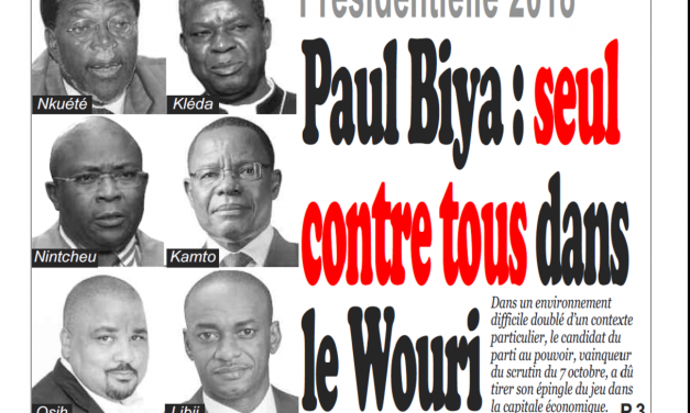 Cameroun : Journal Infomatin parution 02 novembre 2018