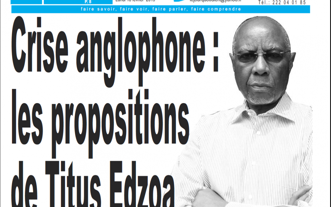 Cameroun : journal le jour du 18 Février 2019