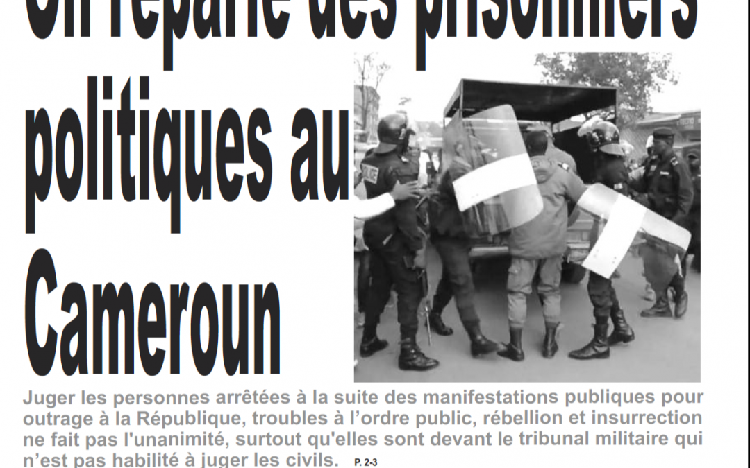 Cameroun : journal le jour du 20 Février 2019