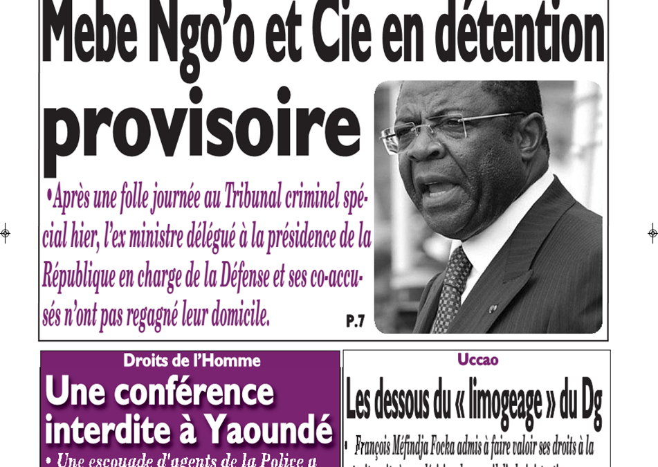 Cameroun: journal le messager du 4 mars 2019