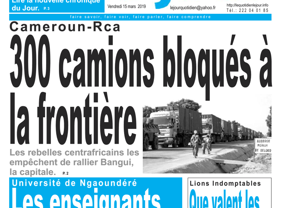 Cameroun: journal le jour du 15 mars 2019