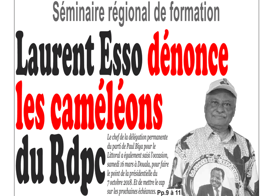 Cameroun: journal infomatin du 18 mars 2019